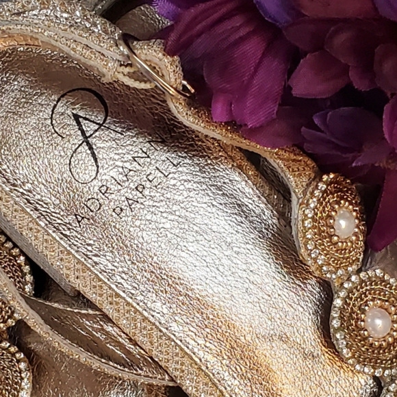 Adrianna Papel gold sparkling sandals size 7.5 - Picture 4 of 11